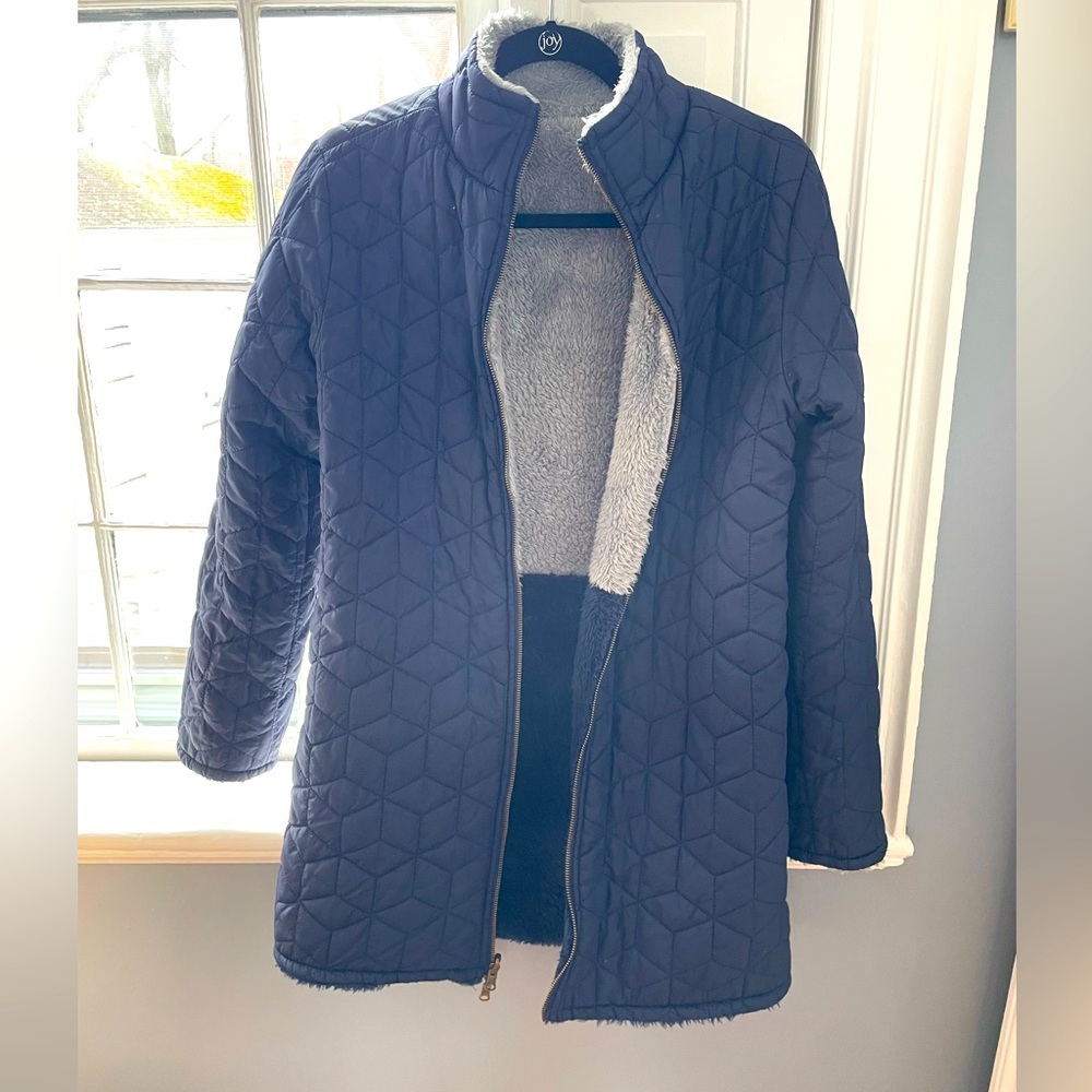 Carve Designs Mason Color Block Sherpa Reversible Quilted Jacket - Picture 3 of 6